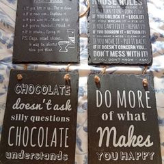 4 Hanging Slates