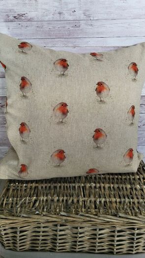 Christmas cushions. "ROBIN" and " GNOME"