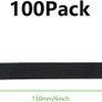 Reusable Cable Ties Black 100 Pack Cable Straps Adjustable Releasable Wire Ties Hook and Loop Cable Tie Tidy for Desk Compatible PC Cable Management Cord Organiser Image 3