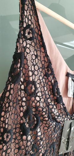 RENATO NUCCI Paris Taupe and Black dress Sz 10 UK - Bnwt Rrp 239 Sterling