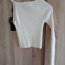 One arm top cream-white strechy size xs s small m Image 5