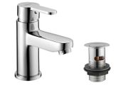 Chrome Mono Basin Mixer Sink Tap &amp; Press Top Waste