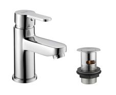 Chrome Mono Basin Mixer Sink Tap & Press Top Waste