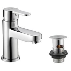 Chrome Mono Basin Mixer Sink Tap & Press Top Waste