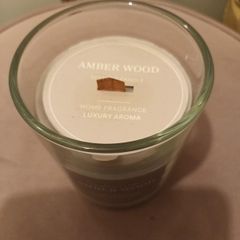 Amberwood 450g glass jar scented candle