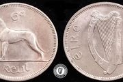 [#172] - Ireland 1968 | 6 Pence | Wolfhound | KM.13a | UNC