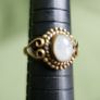 Antique Brass Moonstone Ring size R Image 7