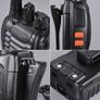 FREE EXPRESS SHIPPING 10pcs Two-Way Radio Walkie Talkies-Long Range Walkie Talkie 16CH Single Band LED Light Voice Prompt with Original Earpieces for Field Survival Biking and Hiking Image 4