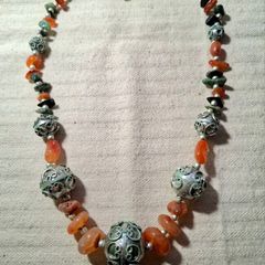 CLEARANCE 23 pcs Natural Carnelian gemstone necklace one lot 56cm