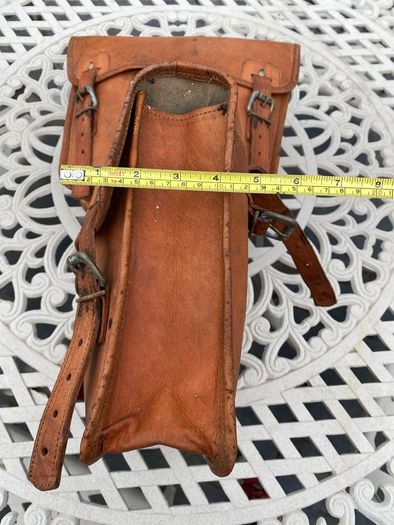 Leather saddlebags rustic tan