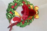 Vintage 50's/60's Christmas Honeycomb Paper Decoration