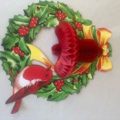 Vintage 50's/60's Christmas Honeycomb Paper Decoration