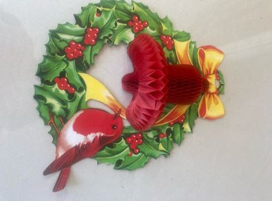 Vintage 50's/60's Christmas Honeycomb Paper Decoration