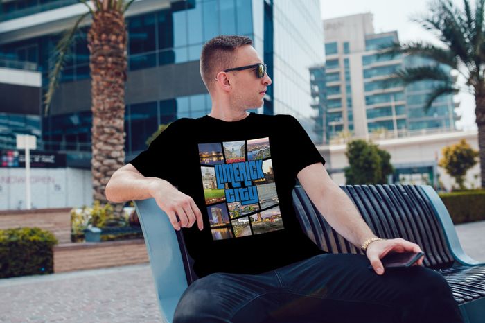 LIMERICK city GTA themed printed T-shirt Tee Top Shirt Great Gift Present