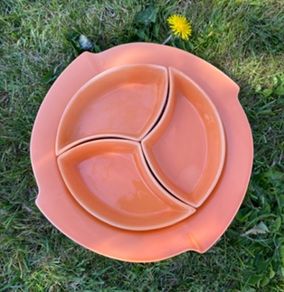 ceramic mid century serving dish set