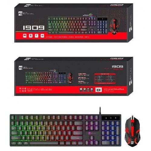 USB Wired Gaming Keyboard & Mouse Set with RGB Backlight