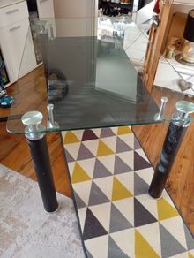 Very heavy glass table