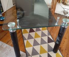 Very heavy glass table