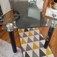 Very heavy glass table
