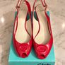 Clarks Ladies Sissy Bahama Red Patent Leather Slingback Wedge Sandals UK 6.5 D Image 5