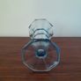 Art Deco Blue Cut Glass Vase Image 4