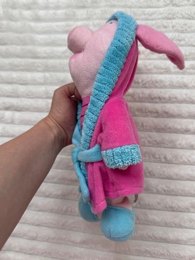 Disney Winnie The Pooh Piglet In Dressing Gown Robe approx. 35 cm. Plush Used Please see photos