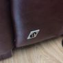 3 Seater DV leather Sofa Brown. Perfect condition! On Adverts untill Tuesday, after will goes in to the skip. Image 3