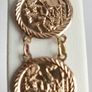 Vintage 9CT GOLD BRACELET Hallmarked 375. St. George Medallions  Bangle. length 7" - 4,45g Image 4