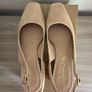 Unisa beige sling back suede shoes Image 9