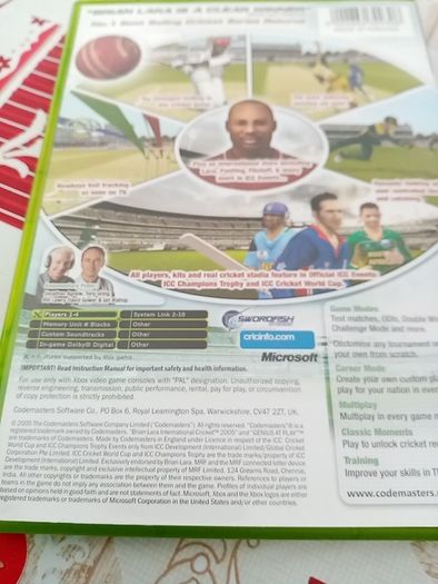 Brian Lara Cricket 2005 -Xbox Games - Original