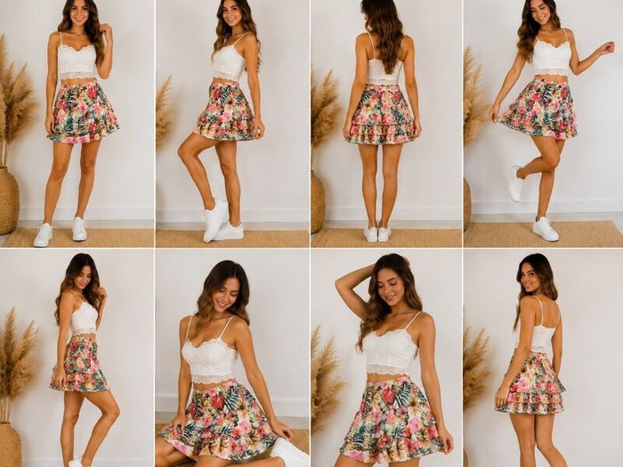 Womena Floral Mini Skirt