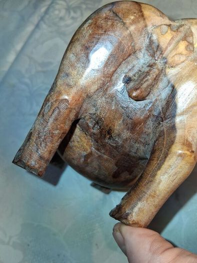 Hardwood Handcarved Pig