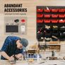 Wall-Mounted Storage Bins Organiser, 48-Bin Parts Rack for Screws, Nuts, Bolts, Nails & Small Tools, Black and Red Image 4