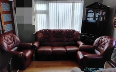 3 piece leather suite