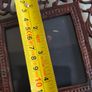 Cast iron photo frame with a rust finish, rustic style decoration. Dimensions: 15x15 cm. Photo dimensions: 7x7 cm. Image 4