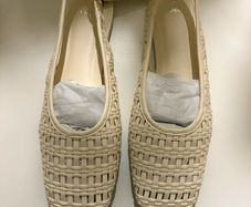 Mango woven flat slingback shoe