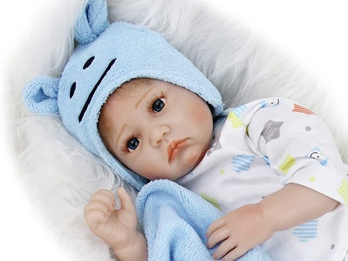 22 Inch 55cm Reborn Baby Dolls Boys Soft Silicone Vinyl Real Life Baby Dolls Handmade Newborn Baby Toys Reborn Babies (FREE POSTAGE)