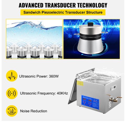 6/10/15/22/30L Digital Ultrasonic Cleaners Cleaning Supplies Bath Timer Jewellery