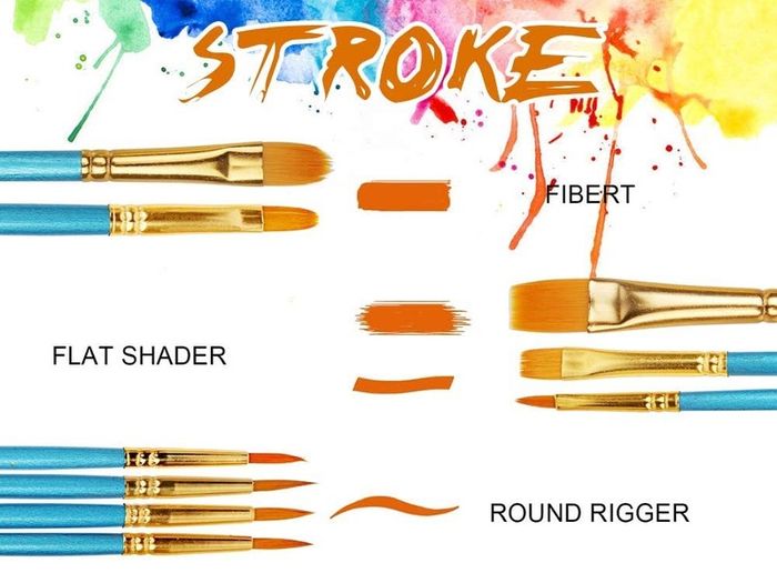 20 PCS Nylon Hair Paint Brushes Set for Acrylic Oil Watercolor Gouache Painting Face Paint Brushes for Children and Adults