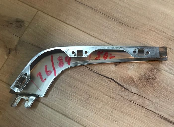 Mercedes w126 s class left front bumper chrome corner