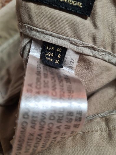 womens MASSIMO DUTTI  trousers chinos stretchy beige Size EU 40 W 32 L 28