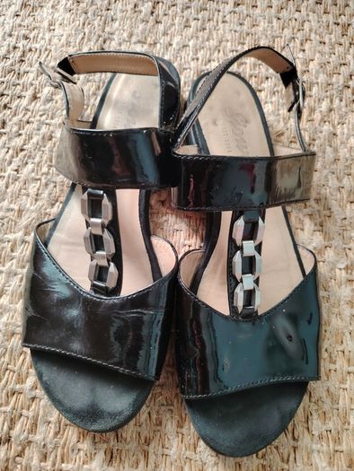 Sioux Black Sandals   Size 5