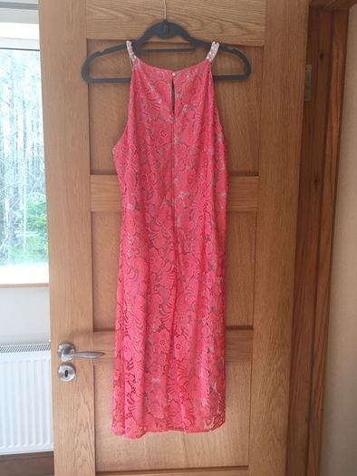 Vera Mont coral lace dress