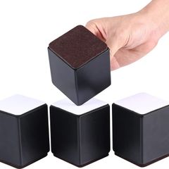 Bed Risers 3 inch Heavy Duty, Adhesive Furniture Risers Carbon Steel for Table Sofa Chair Leg, 2.4 Inches In Diameter, Bed Raisers 4-Pack Adds 7.6 cm To Furniture Feet, Supports 10,000 lb