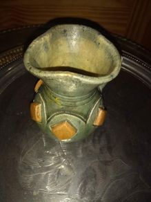 Small Hand Made Mud Vase