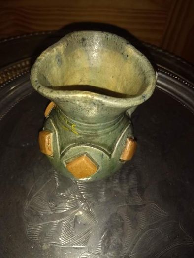 Small Hand Made Mud Vase