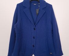 Your Sixth Sense Royal Blue Wool Knit Tailored Jacket Blazer Size L/XL