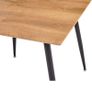 Dining Table Oak and Black 80.5x80.5x73 cm MDF Image 2