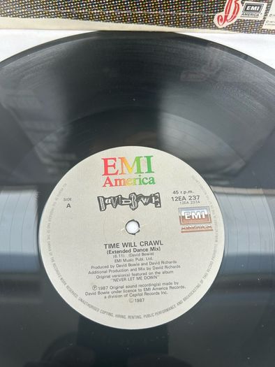 David Bowie 12 inch Time Will Crawl Dance Mix 1987