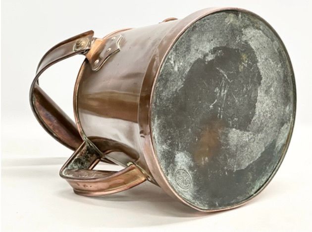 Large Antique copper hot water carrier.